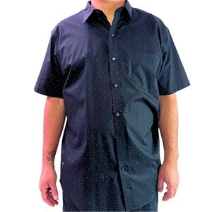 Van Heusen Black Dotted Shirt – Classic & Stylish